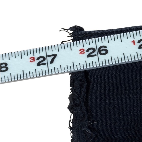 MOTHER Looker Ankle Fray Blackbird Black Stretch Denim Jeans Womens Size 30 - Picture 8 of 8